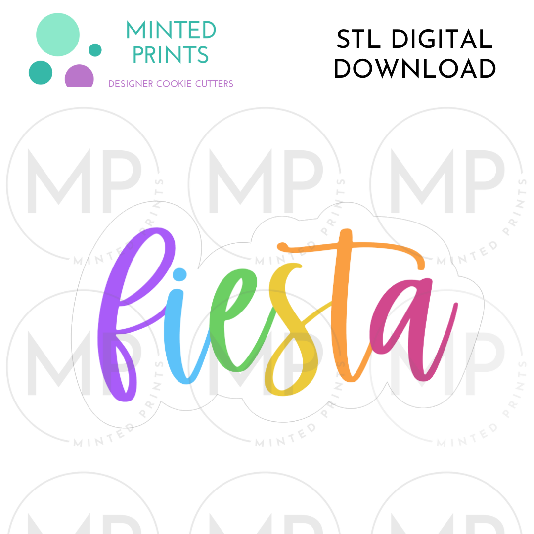 Fiesta Cookie Cutter STL DIGITAL DOWNLOAD