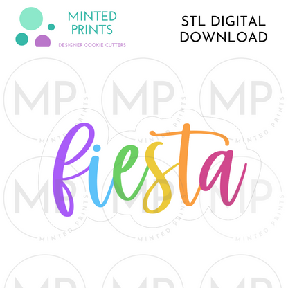 Fiesta Cookie Cutter STL DIGITAL DOWNLOAD