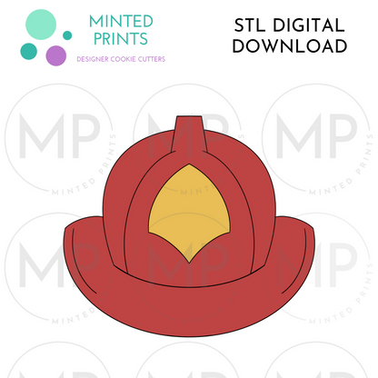 Fire Helmet Cookie Cutter STL DIGITAL DOWNLOAD