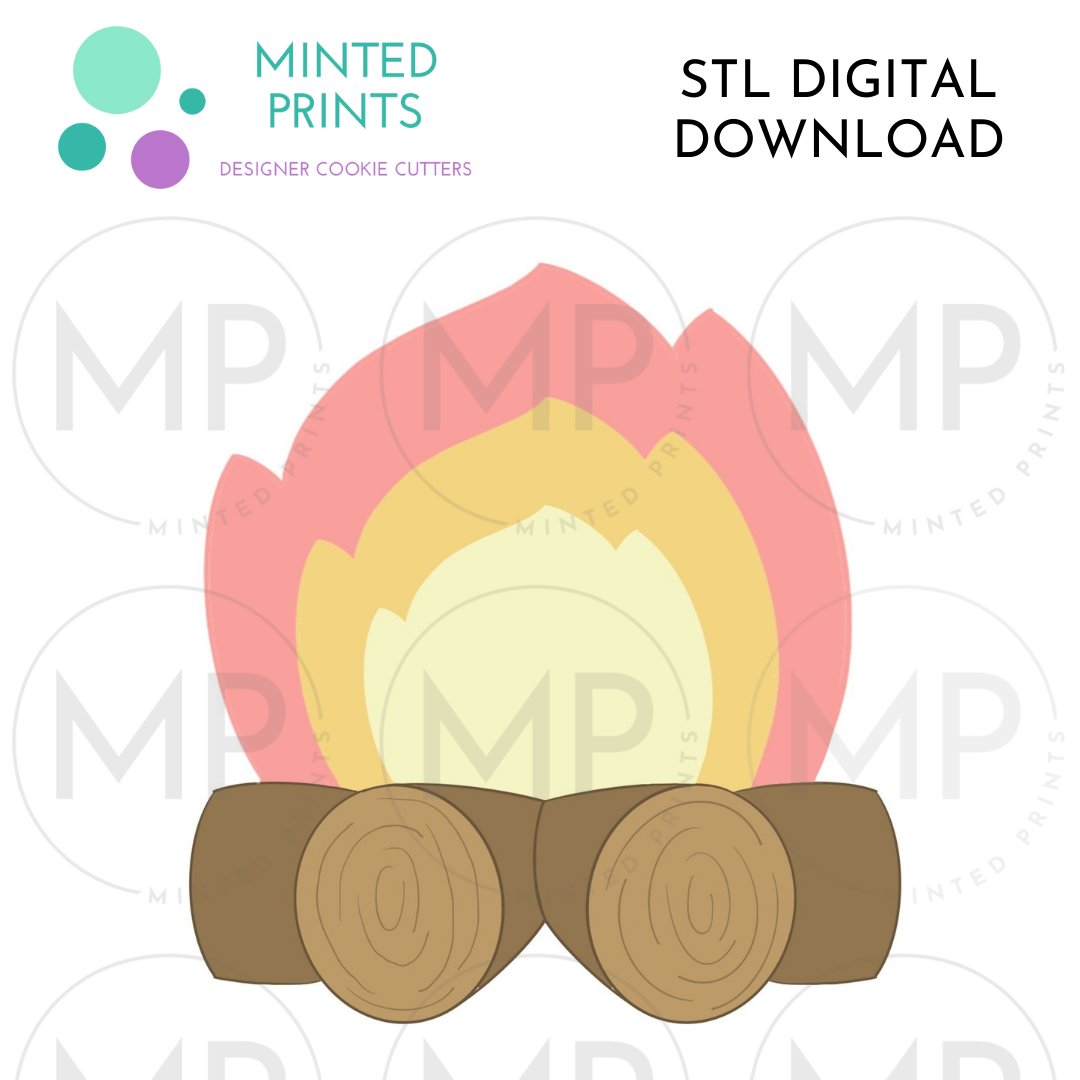 Firepit / Bonfire Cookie Cutter STL DIGITAL DOWNLOAD