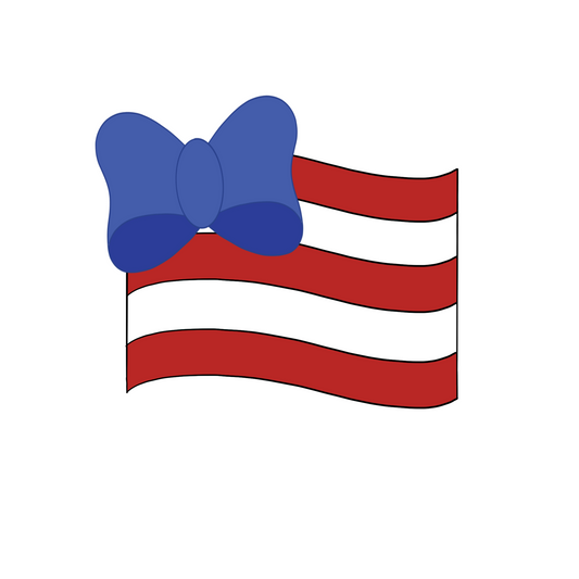 Flag with Bow Cookie Cutter & STLs