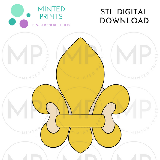 Fleur de Lis Cookie Cutter STL DIGITAL DOWNLOAD