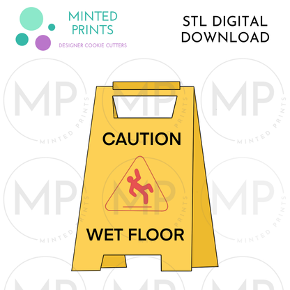 Floor Sign Cookie Cutter STL DIGITAL DOWNLOAD