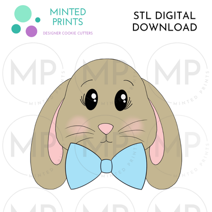 Floppy Ear Bunny Boy Cookie Cutter STL DIGITAL DOWNLOAD