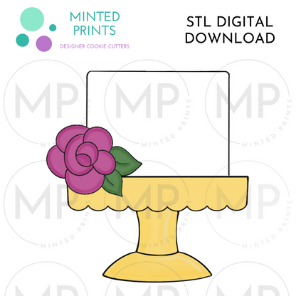 Floral 1 Tier Cake Cookie Cutter STL DIGITAL DOWNLOAD