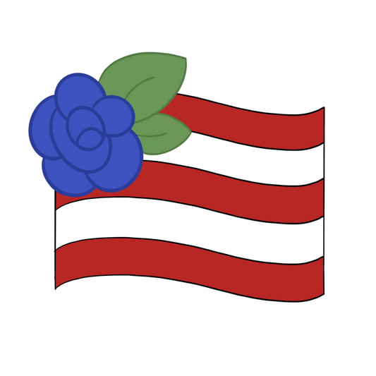 Floral Flag Cookie Cutter & STLs