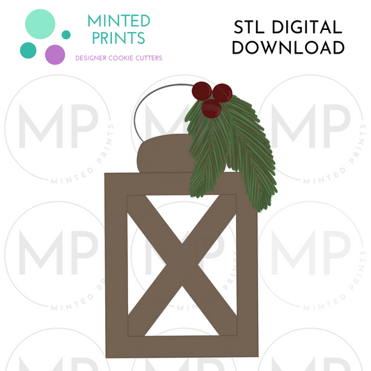 Floral Wood Lantern Cookie Cutter STL DIGITAL DOWNLOAD