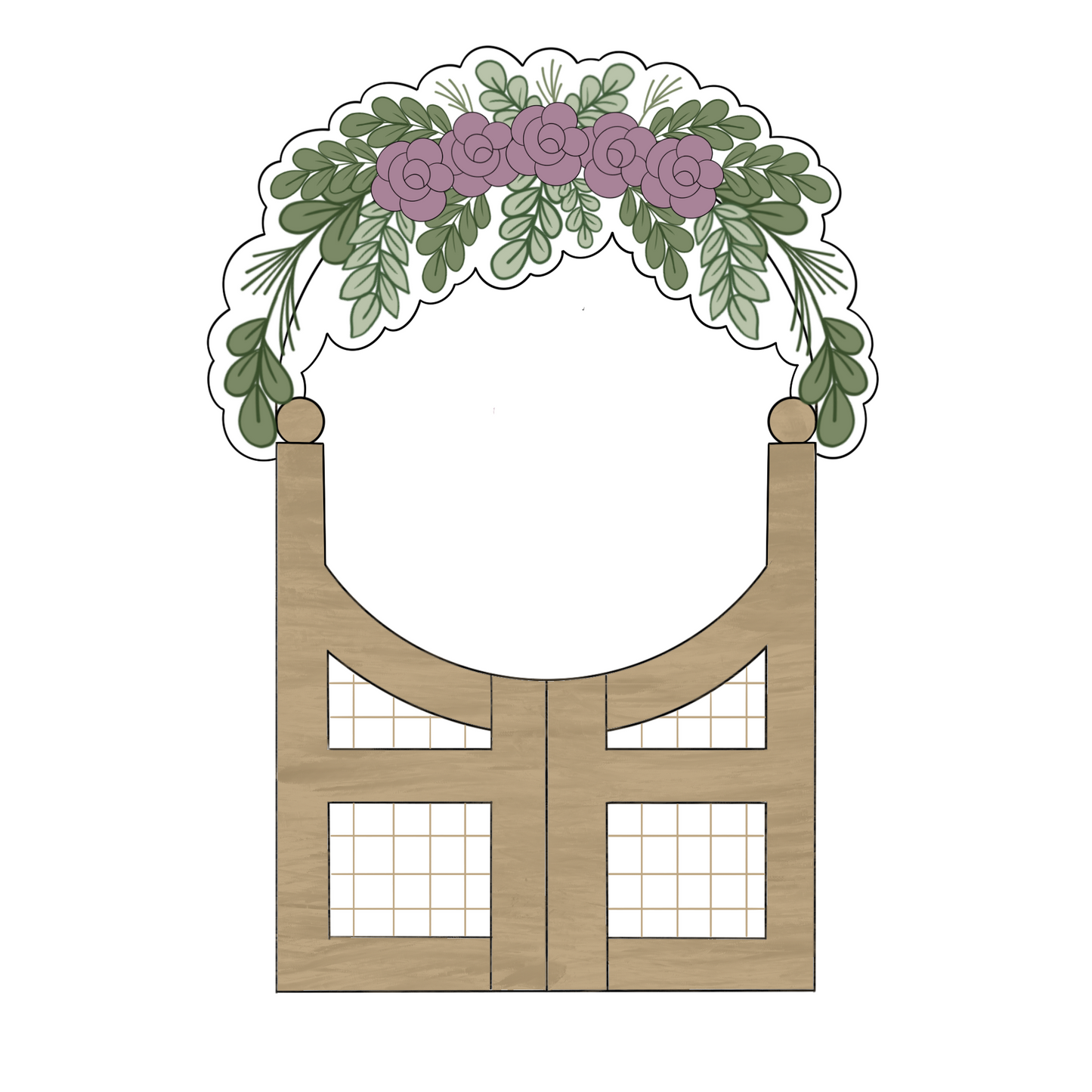 Floral Arched Gate Cookie Cutter STL DIGITAL FILE