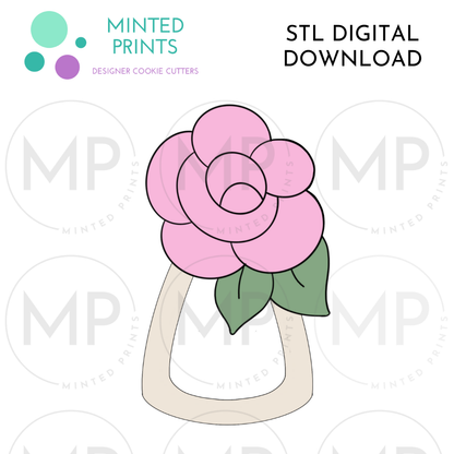 Flower Rattle Cookie Cutter STL DIGITAL DOWNLOAD