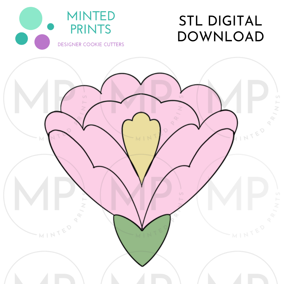 Flower Bud Cookie Cutter STL DIGITAL DOWNLOAD