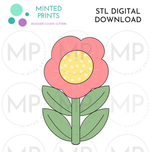 Folk Flower 2 Cookie Cutter STL DIGITAL DOWNLOAD