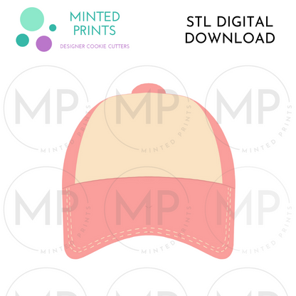 Forward Ball Cap Cookie Cutter STL DIGITAL DOWNLOAD