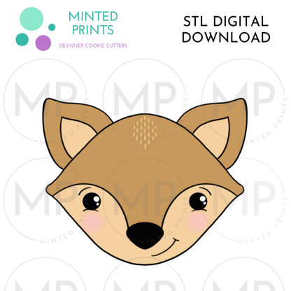 Fox Head Cookie Cutter STL DIGITAL DOWNLOAD