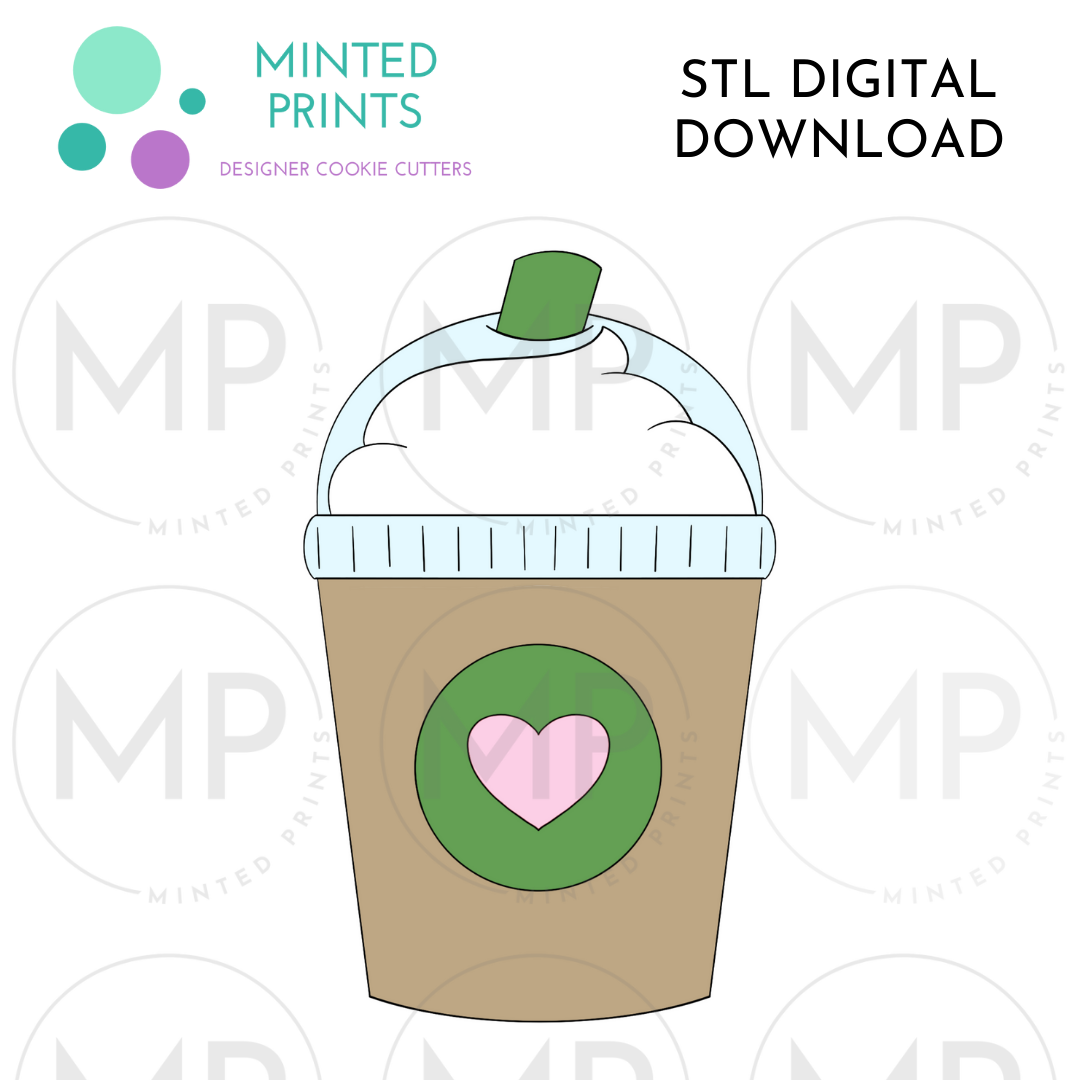 Frappuccino Cookie Cutter STL DIGITAL DOWNLOAD