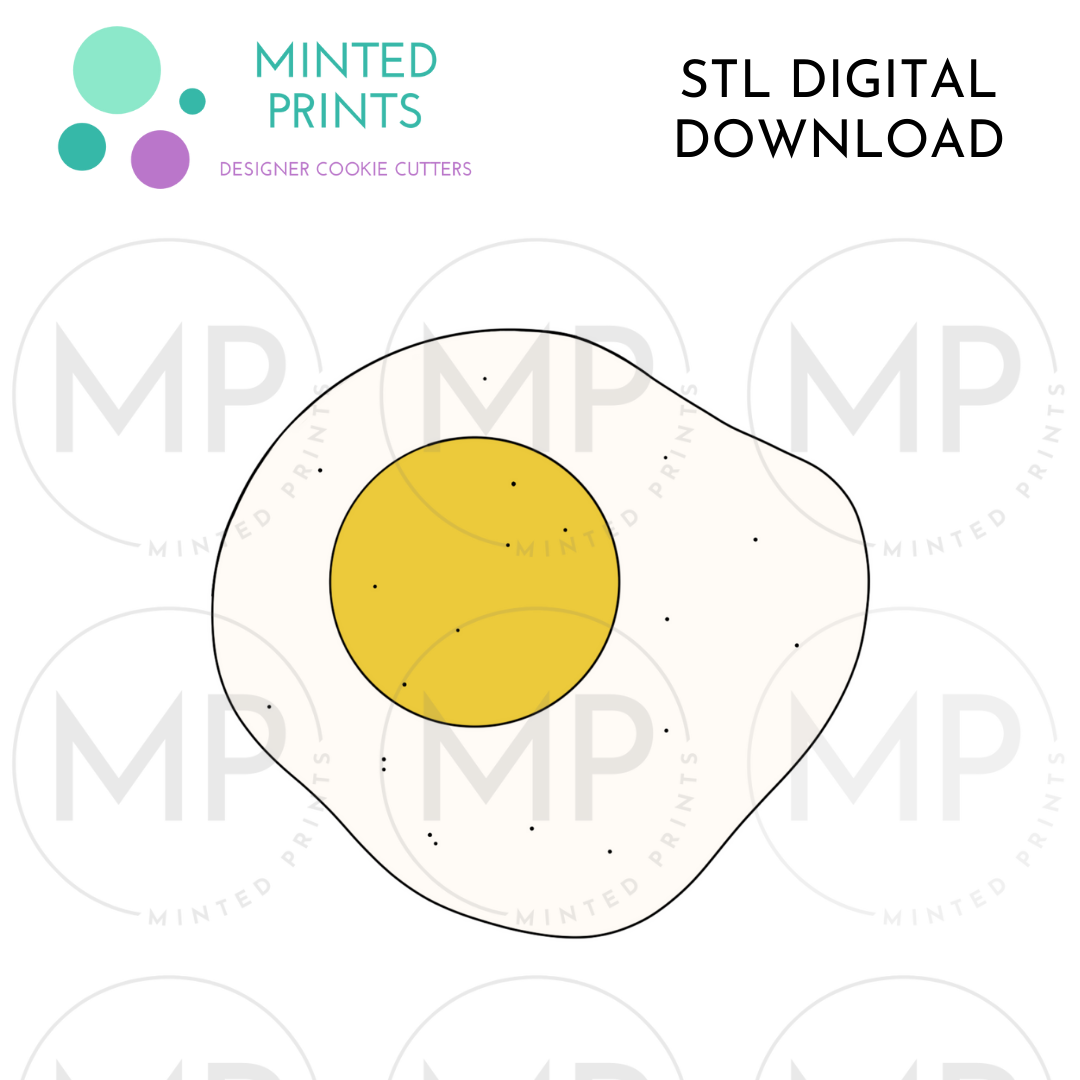 Fried Egg Cookie Cutter STL DIGITAL DOWNLOAD