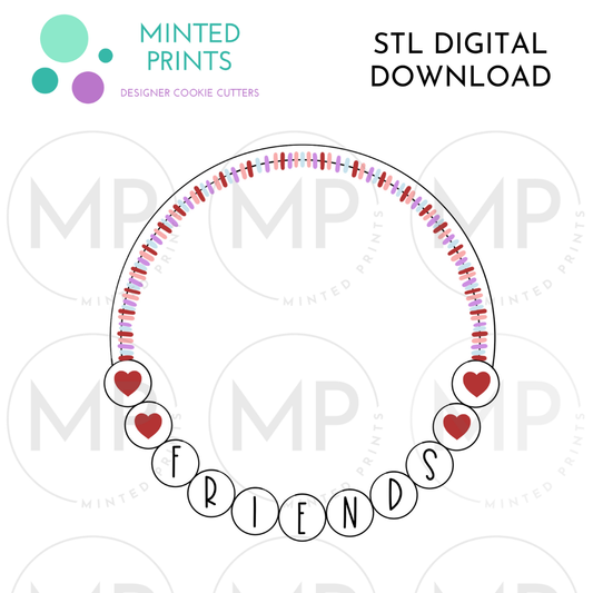 Friendship Bracelet Cookie Cutter STL DIGITAL DOWNLOAD