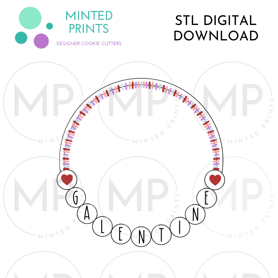 Friendship Bracelet Cookie Cutter STL DIGITAL DOWNLOAD