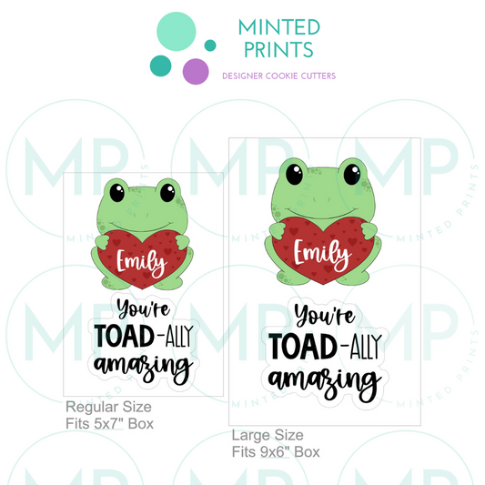 Frog & You're Toad-ally Amazing Set of 2 Cookie Cutter and STL File