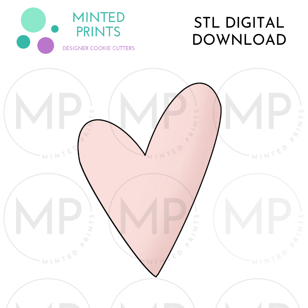 Funky Heart Cookie Cutter STL DIGITAL DOWNLOAD