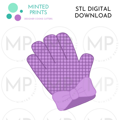 Gardening Gloves Cookie Cutter STL DIGITAL DOWNLOAD