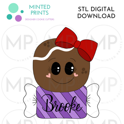 Gingerbread Girl Head Cookie Cutter STL DIGITAL DOWNLOAD