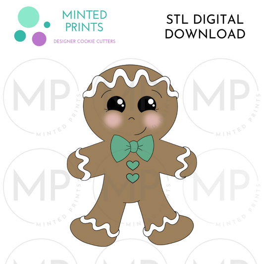 Gingerbread Man 2024 Cookie Cutter STL DIGITAL DOWNLOAD