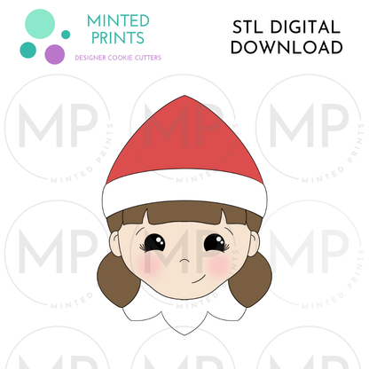 Girl Elf 2024 Cookie Cutter STL DIGITAL DOWNLOAD