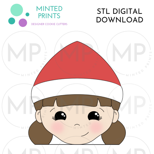 Girl Elf for Plaque Puzzle Cookie Cutter STL DIGITAL DOWNLOAD