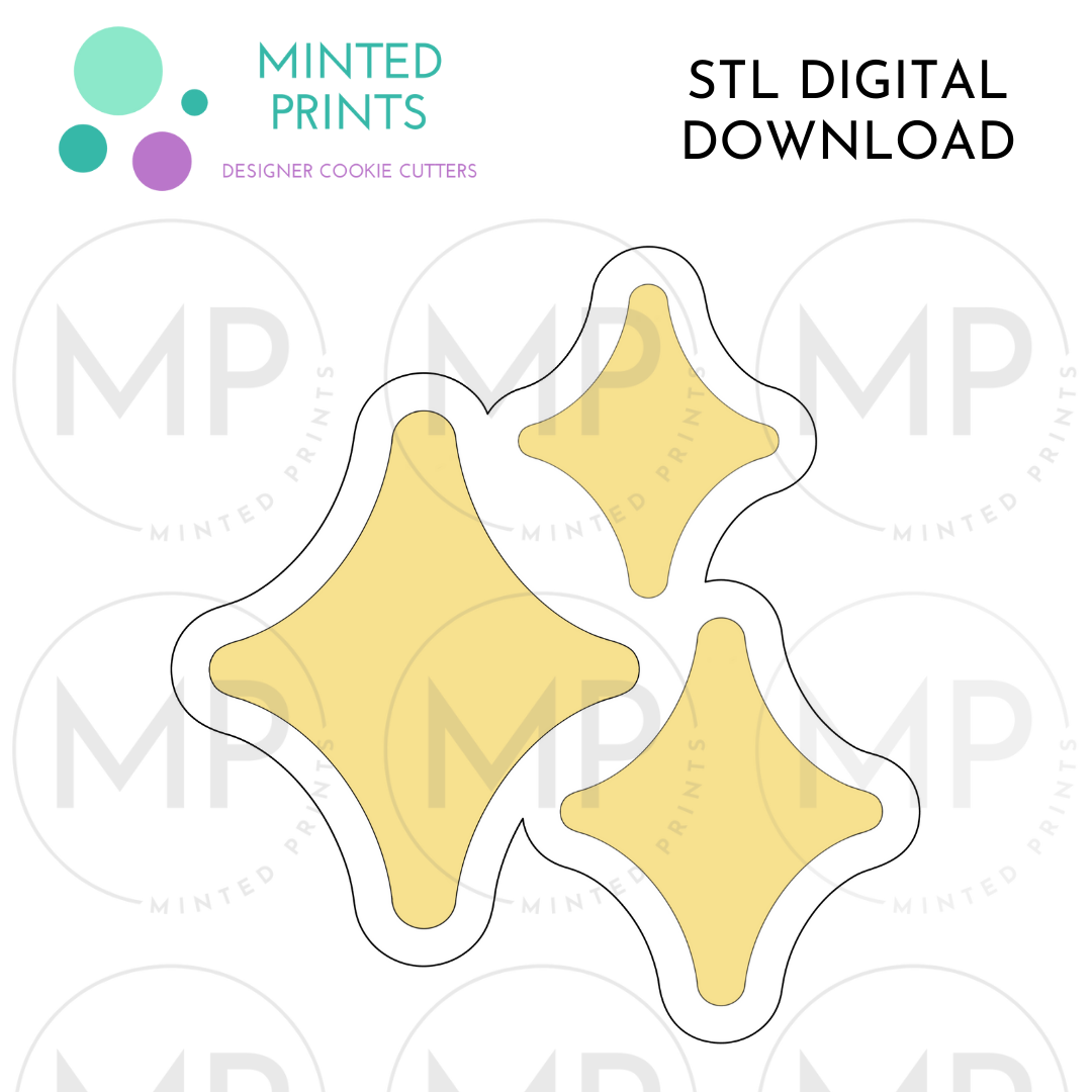 Glimmer Cluster Cookie Cutter STL DIGITAL DOWNLOAD