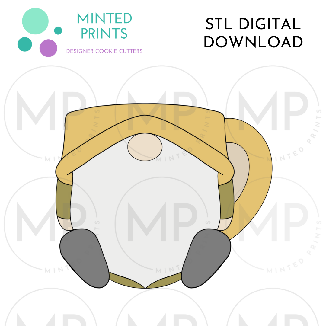 Gnome Mug Cookie Cutter STL DIGITAL DOWNLOAD