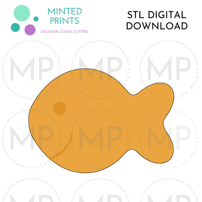 Goldfish Cracker Cookie Cutter STL DIGITAL DOWNLOAD