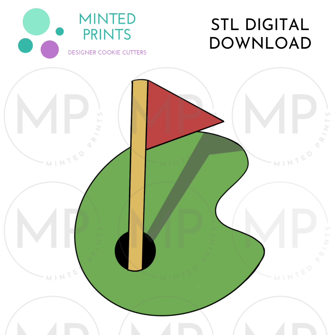 Golfing Green Cookie Cutter STL DIGITAL DOWNLOAD