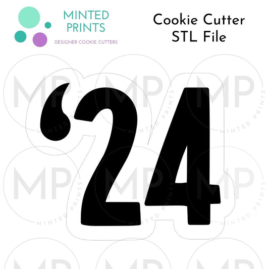 '24 (Grad Year) Cookie Cutter STL DIGITAL FILE