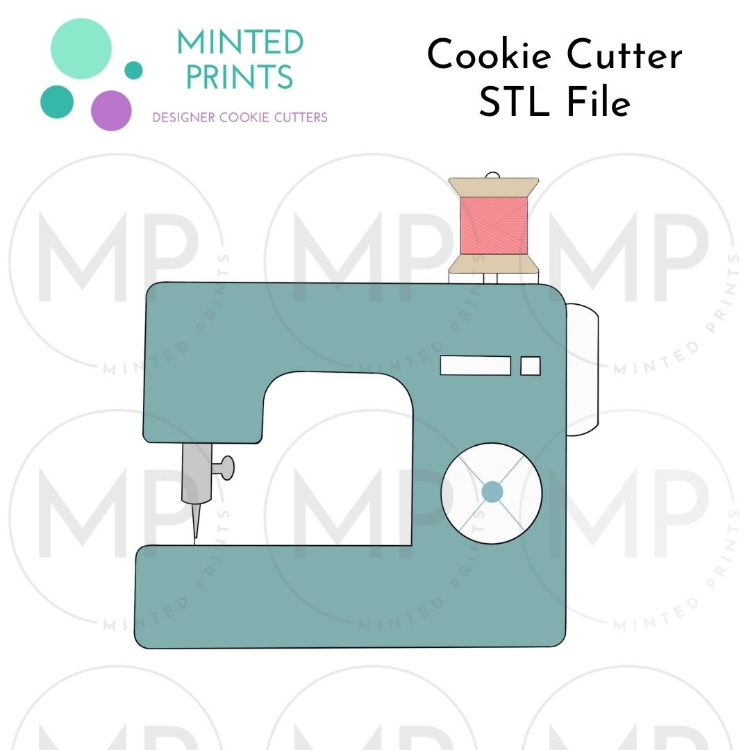 Sewing Machine Cookie Cutter STL DIGITAL FILE