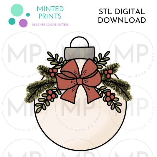 Greenery Ornament Cookie Cutter STL DIGITAL DOWNLOAD