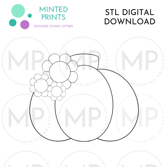 Groovy Pumpkin Cookie Cutter STL DIGITAL DOWNLOAD