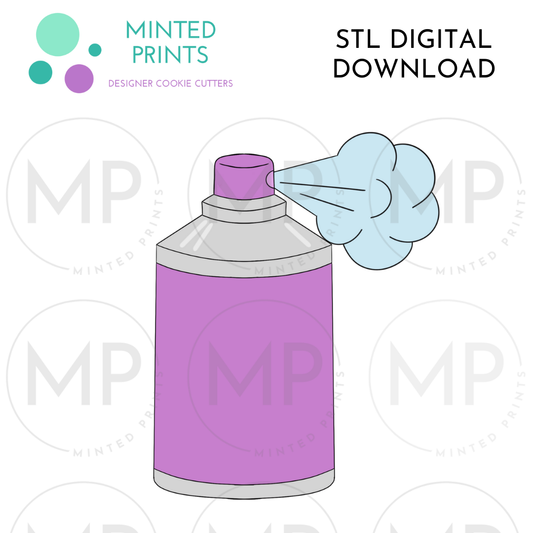 Hair Spray Cookie Cutter STL DIGITAL DOWNLOAD