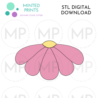 Half Daisy Cookie Cutter STL DIGITAL DOWNLOAD