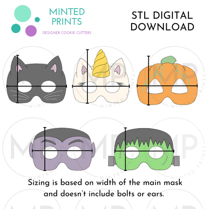 Frankenstein Mask Cookie Cutter STL DIGITAL DOWNLOAD