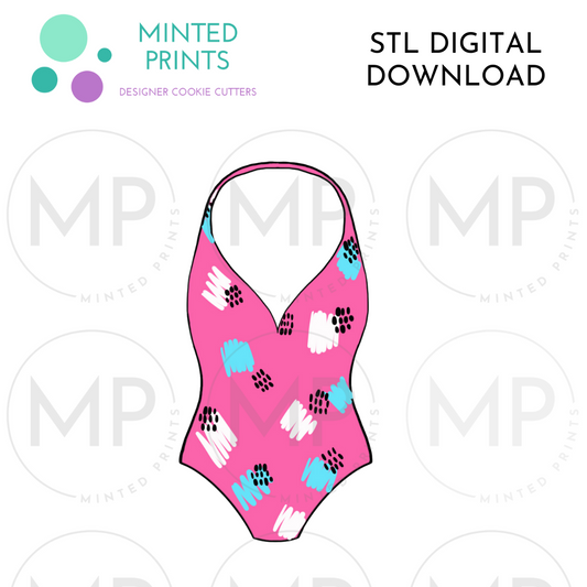 Halter Swimsuit Cookie Cutter STL DIGITAL DOWNLOAD