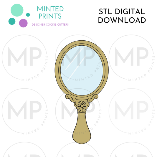 Hand Mirror Cookie Cutter STL DIGITAL DOWNLOAD