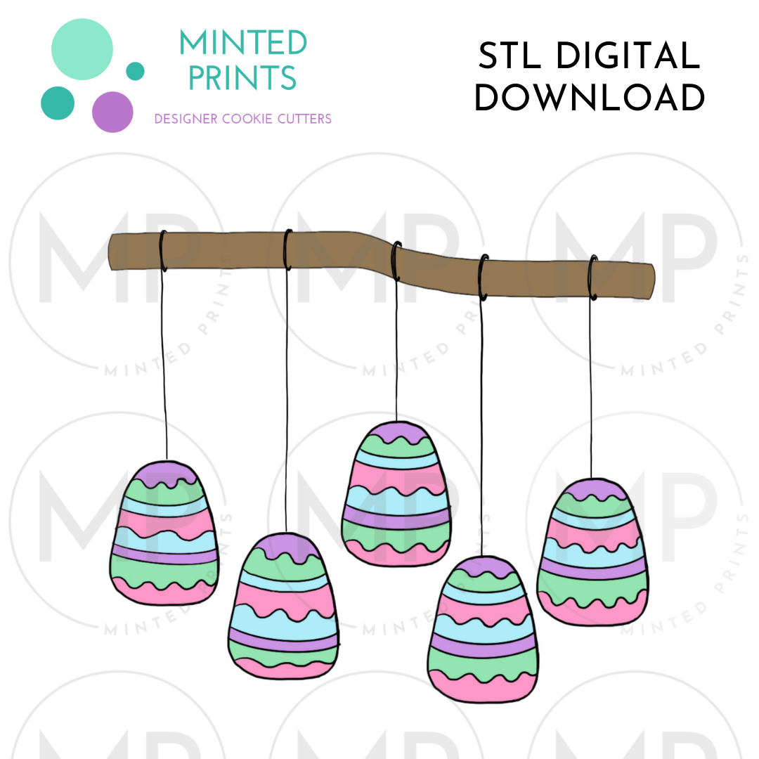 Easter Egg Tree Branch Cookie Cutter STL DIGITAL DOWNLOAD