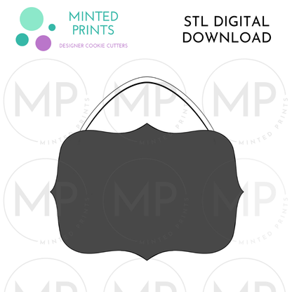 Hanging Plaque Cookie Cutter STL DIGITAL DOWNLOAD