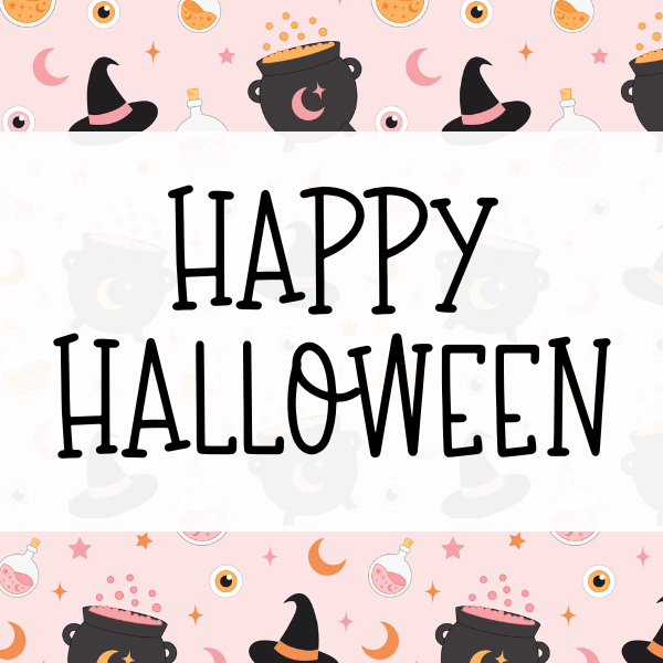 Happy Halloween (Witchy) Cookie Tag, 2 Inch Square