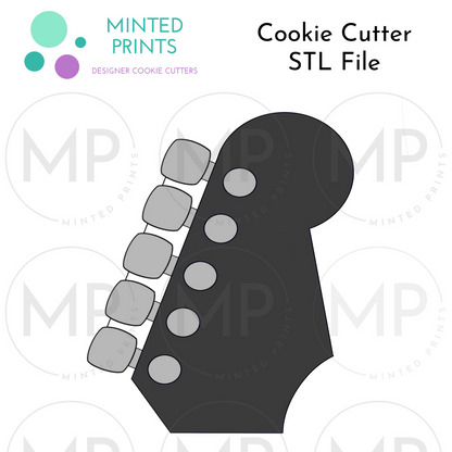 You Rock with Guitar and Headstock Set of 3 Cookie Cutter STL DIGITAL FILES