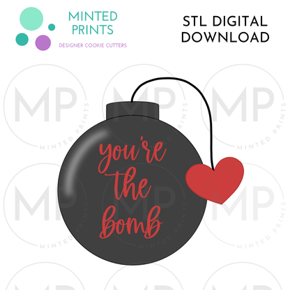 Heart Bomb Cookie Cutter STL DIGITAL DOWNLOAD