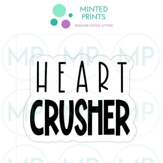 Heart Crusher Script Cookie Cutter and STL File