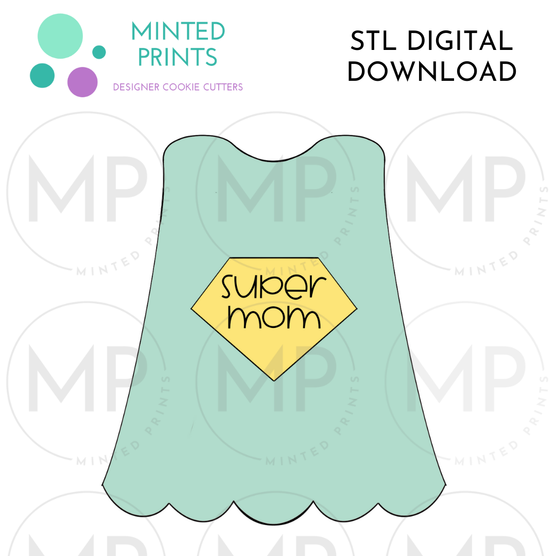 Hero Cape Cookie Cutter STL DIGITAL DOWNLOAD