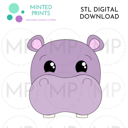 Hippo Head Cookie Cutter STL DIGITAL DOWNLOAD