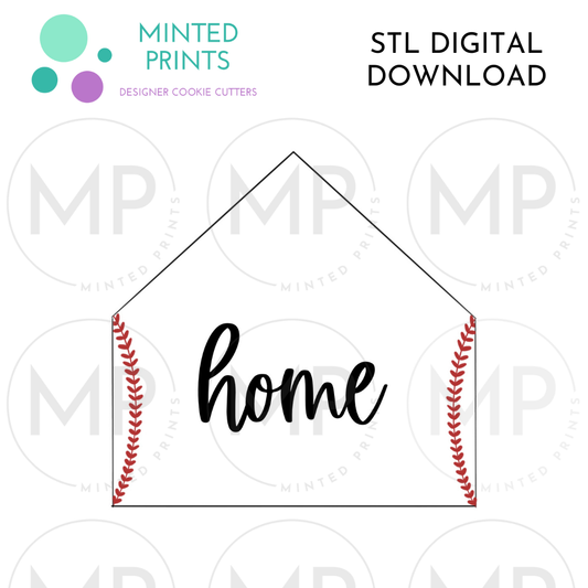 Home Plate Cookie Cutter STL DIGITAL DOWNLOAD